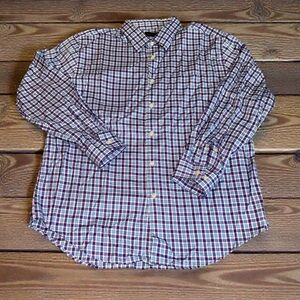 Men's Plaid Button-Down Shirt Kennth Robert’s Platinum (XXL)